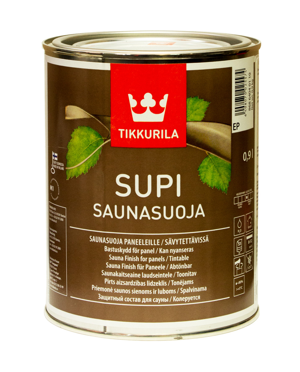 Просочення для сауни Tikkurila Supi Saunasuoja 0,9 л