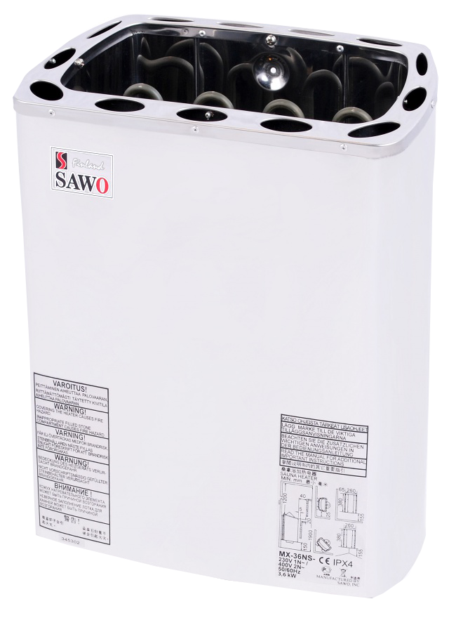 Електрокам’янка для сауни, бані, лазні електричний нагрівач SAWO Mini X Heater MX-23NS