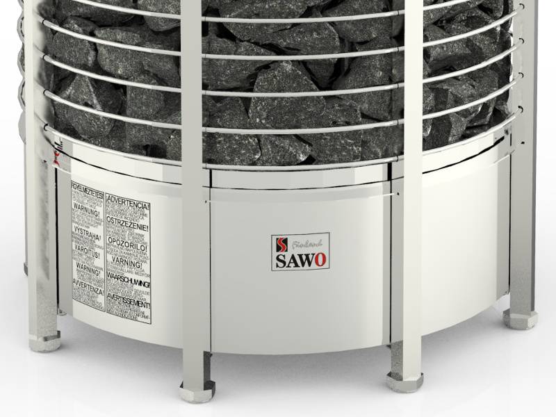 Електрична кам’янка для лазні, бані, сауни електронагрівач SAWO Round Tower Heater TH12-210NS