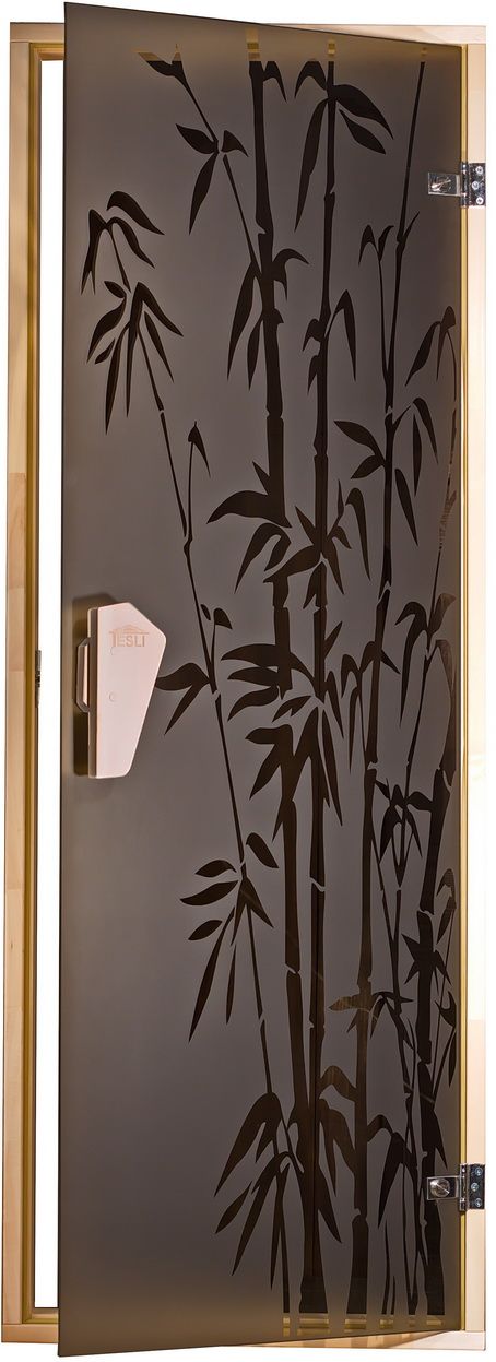 Скляні двері для сауни Tesli Бамбуковий ліс 68×188