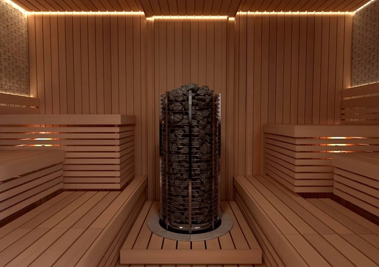 Електрокам'янка Sawo Tower Heater Round Aries AR13-90NS-P для бані і сауни