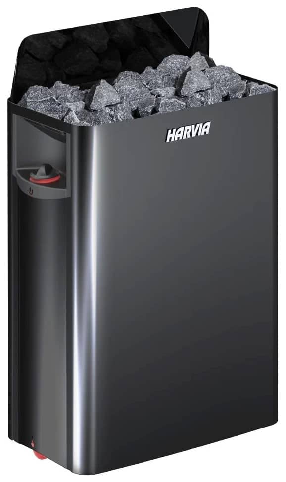 Електрична кам'янка Harvia The Wall SW80 8,0 kW чорна сталь з виносним пультом