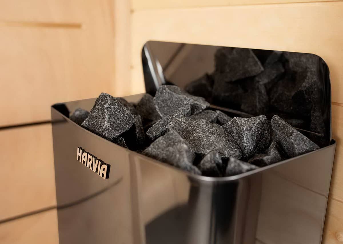 Електрокам'янка Harvia The Wall SW80 8,0 kW чорна сталь в парилці