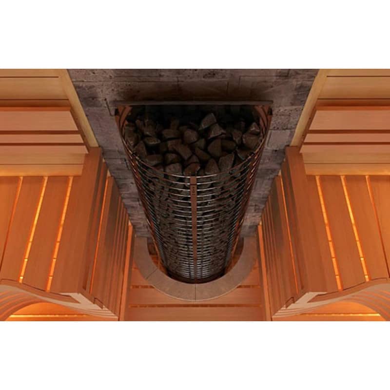 Електрокам'янка Sawo Tower Heater Wall TH9-150Ni-WL-P в інтер'єрі