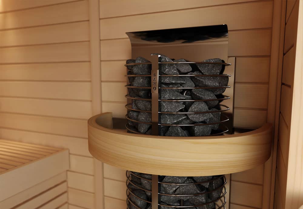 Електрокам'янка Sawo Tower Heater TH6-90NS-P-C із нержавіючої сталі