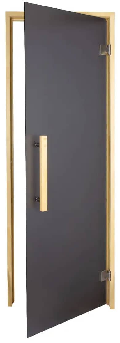 Скляні двері для бані Tesli Lux Graphite Sateen 700х1900 у сірому кольорі, матові Скляні двері для бані Tesli Lux Graphite Sateen 700х1900 у сірому кольорі, матові