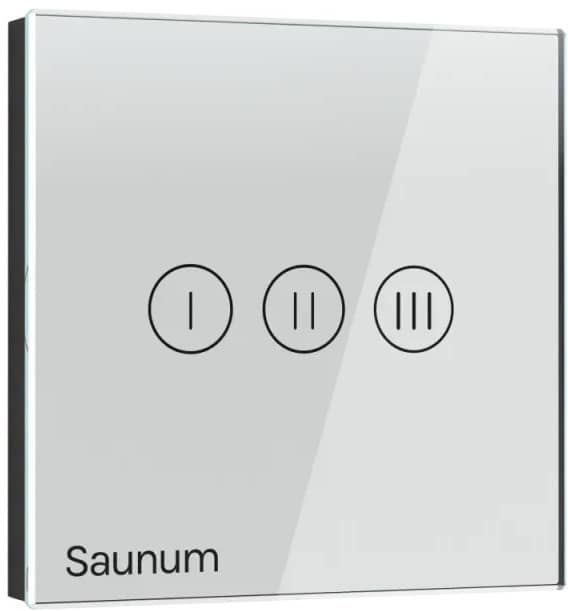 Біла панель керування кліматичною системою Saunum KLIM CONT BASE S
