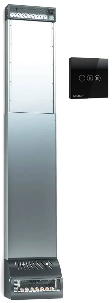 Кліматична система Saunum KLIM CONT BASE S зі сталевим корпусом та чорною панеллю керування Кліматична система Saunum KLIM CONT BASE S зі сталевим корпусом та чорною панеллю керування